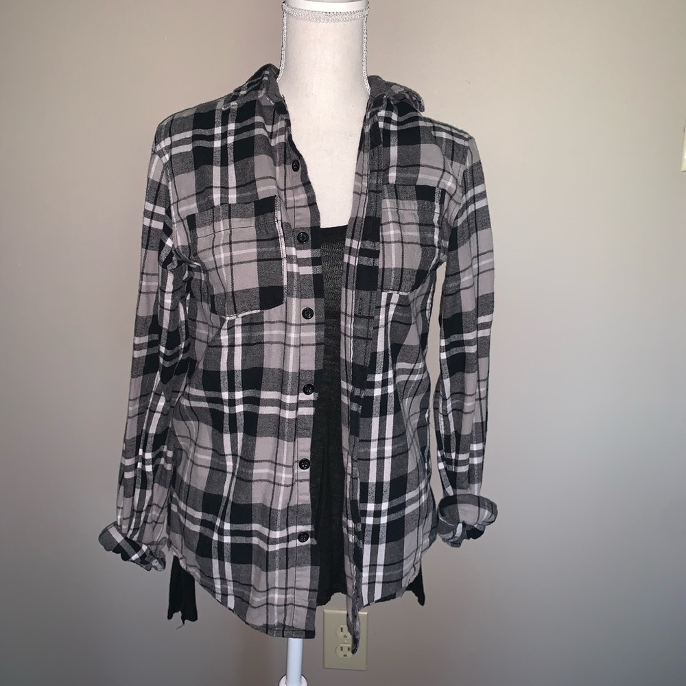 Black white and gray Flannel